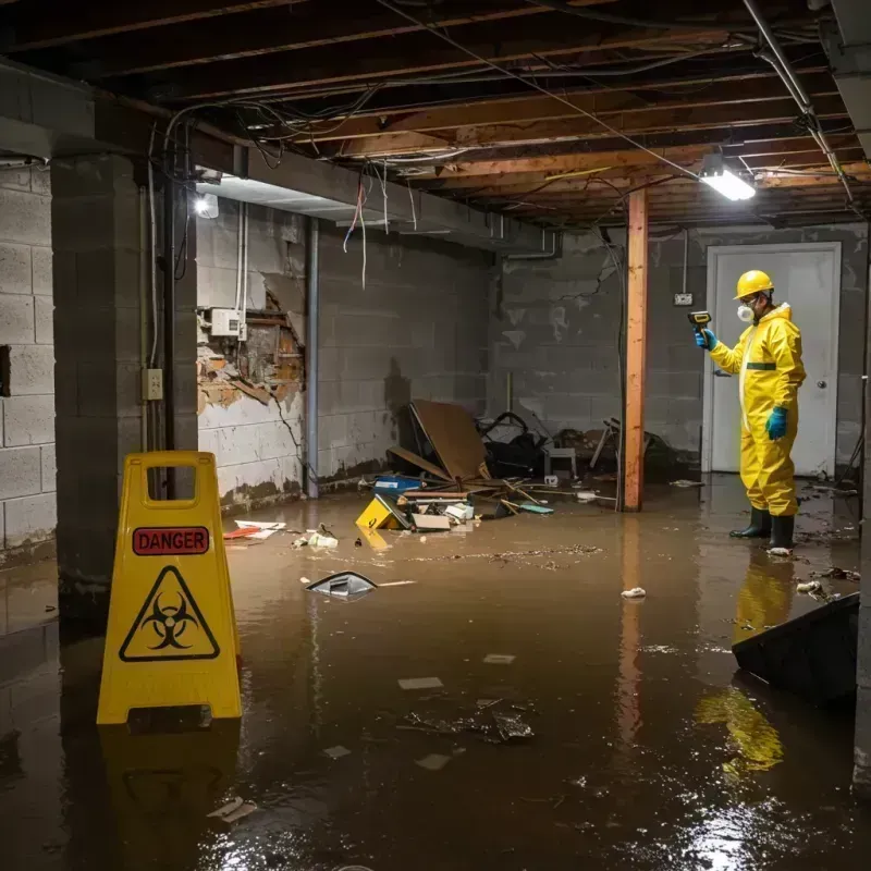 Flooded Basement Electrical Hazard in Madison County, MO Property