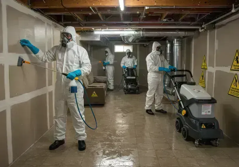 Basement Moisture Removal and Structural Drying process in Madison County, MO